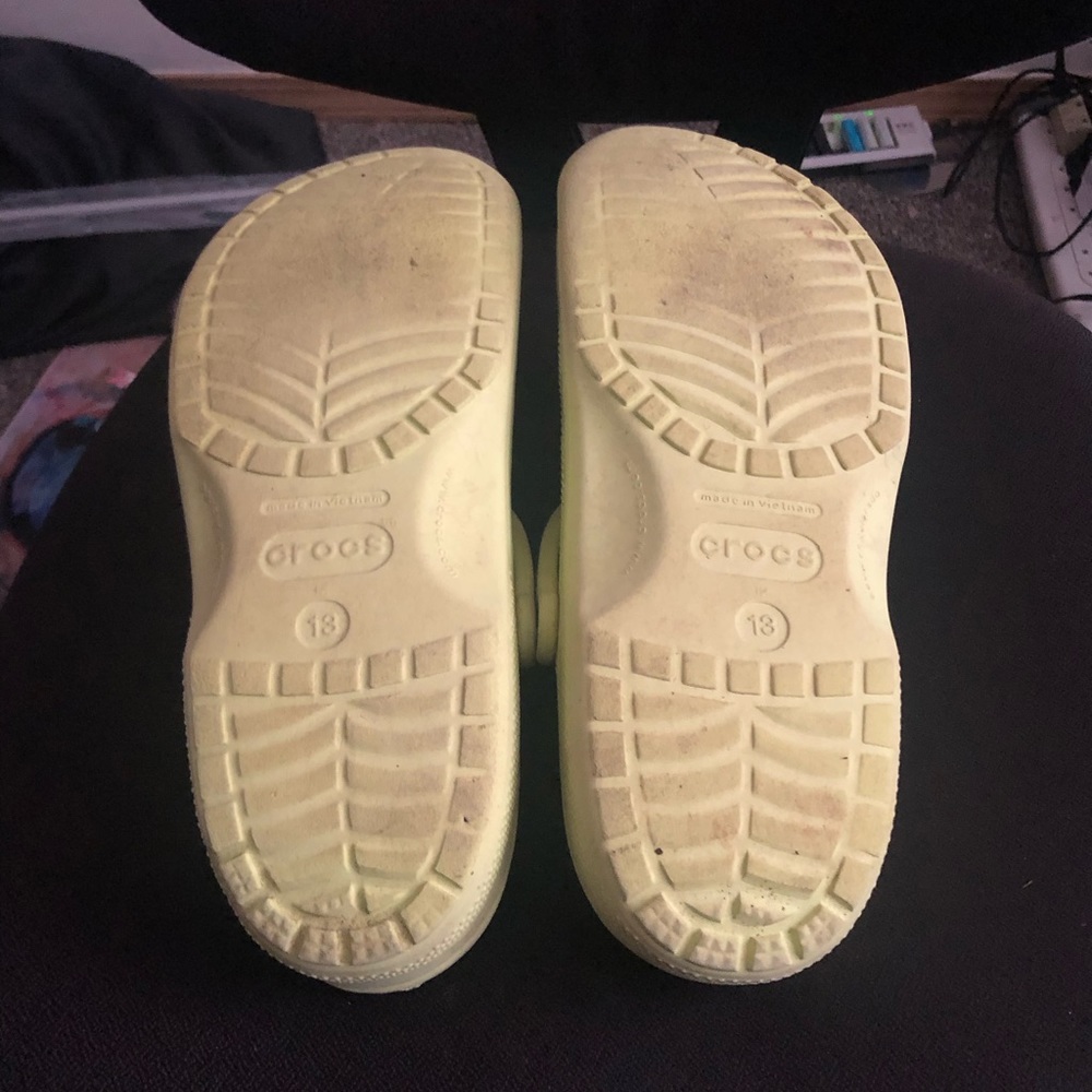 Lime Green Crocs, size 13 in men’s